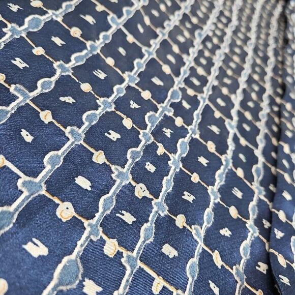 VTG 90s Pelle Pelle Marc Buchanan Men's Shirt 3XL Geometric Print Button-Up Blue - Picture 2 of 14